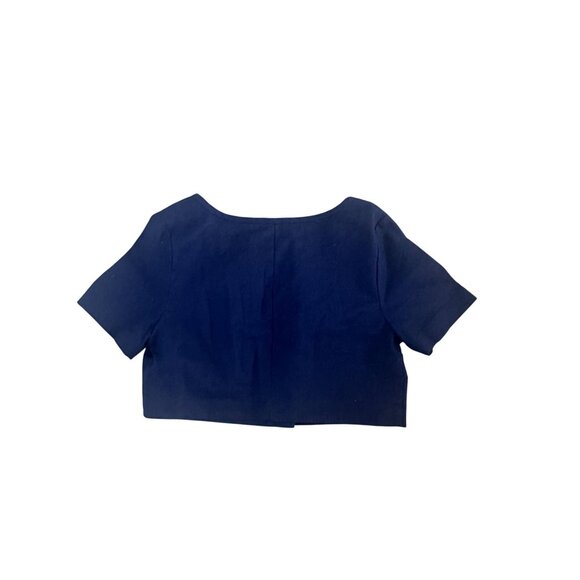 STAUD Tango Navy Blue Crop Short Sleeve Top Size XS NEW NWT - Picture 5 of 8